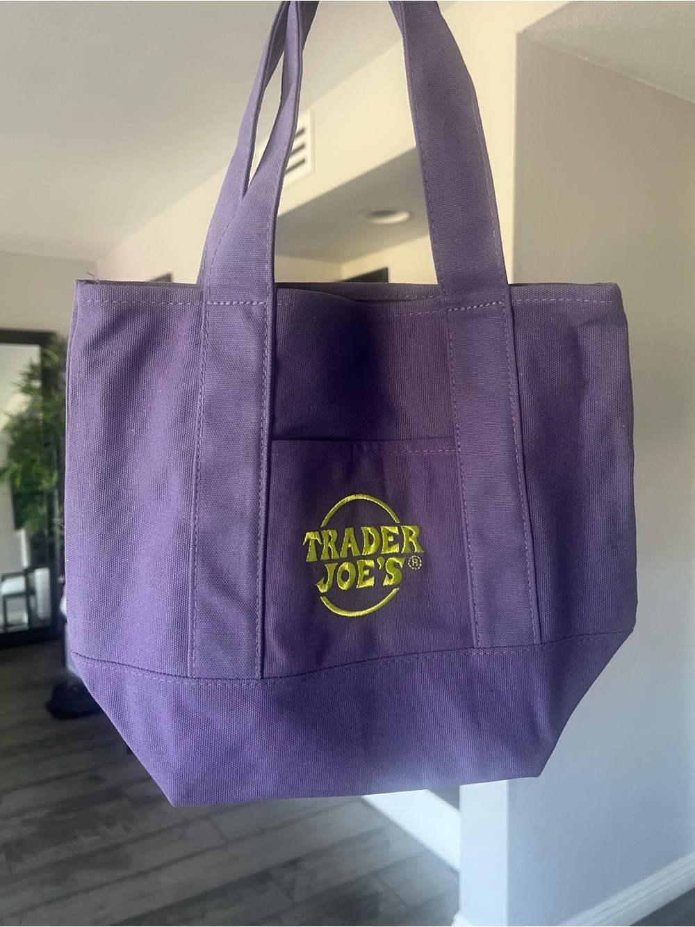 Trader Joe’s NWT Purple Canvas Tote Bag - Limited